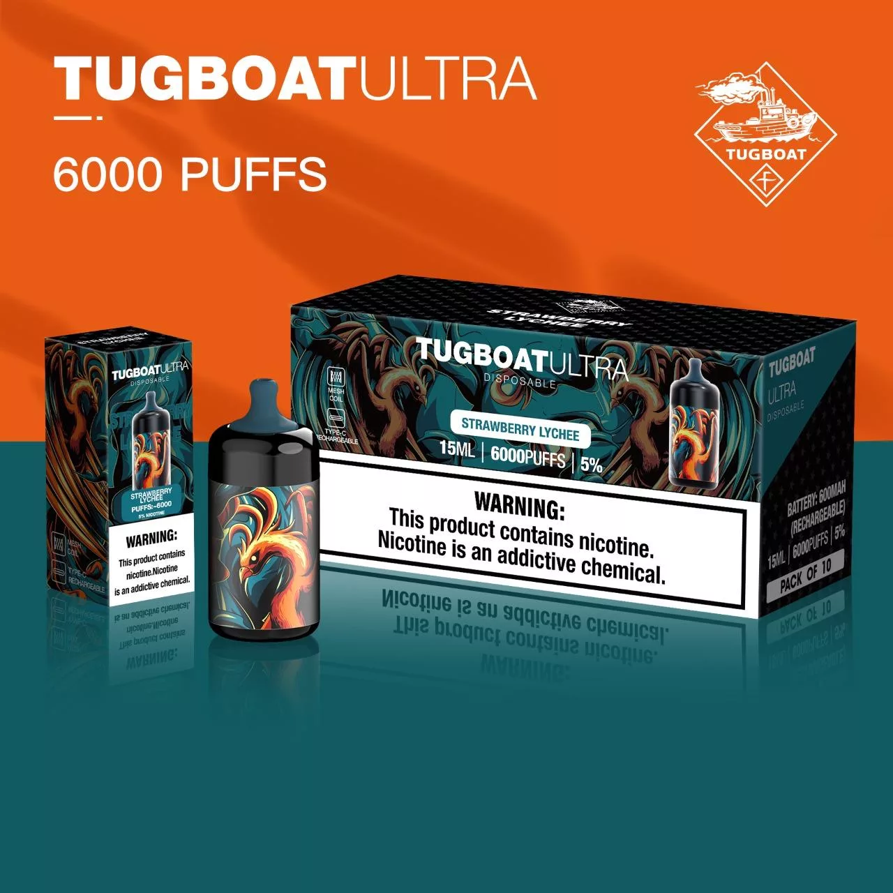Tugboat Ultra 6000 puffs
